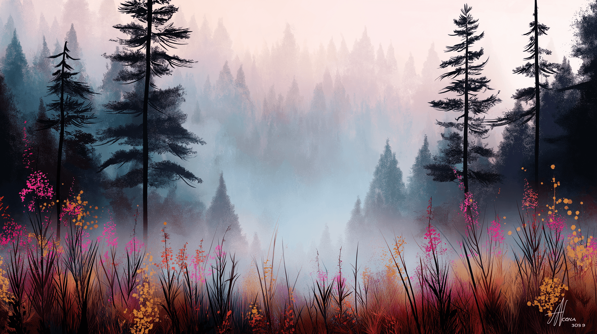 Alpine Floral Meadow Wallpaper