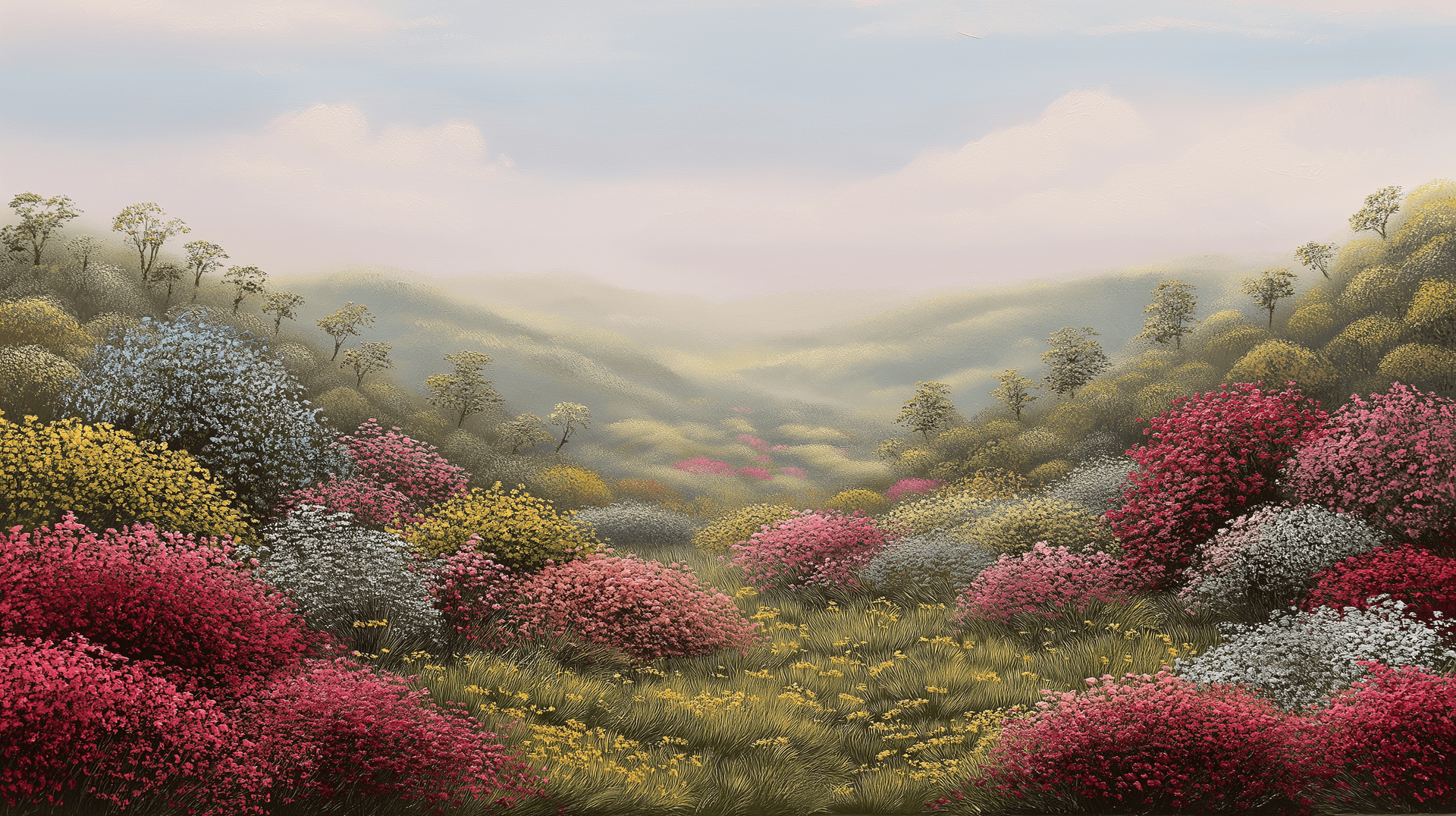 Alpine Floral Meadow Wallpaper