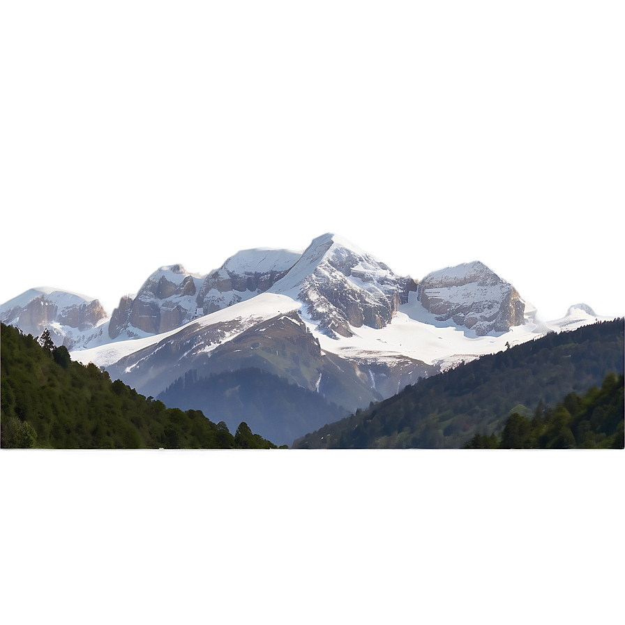 Alpine Mountains Panorama Png Iku PNG