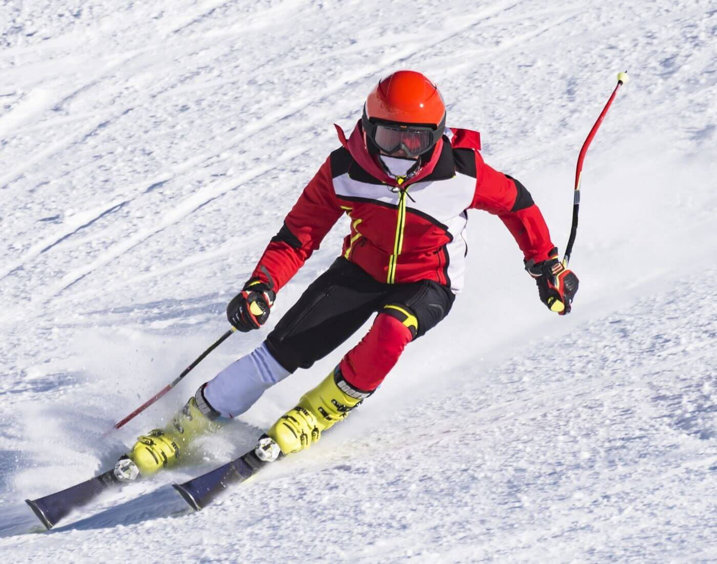 enAlpin skiløb i Hanhnenkamm Streifen Wallpaper