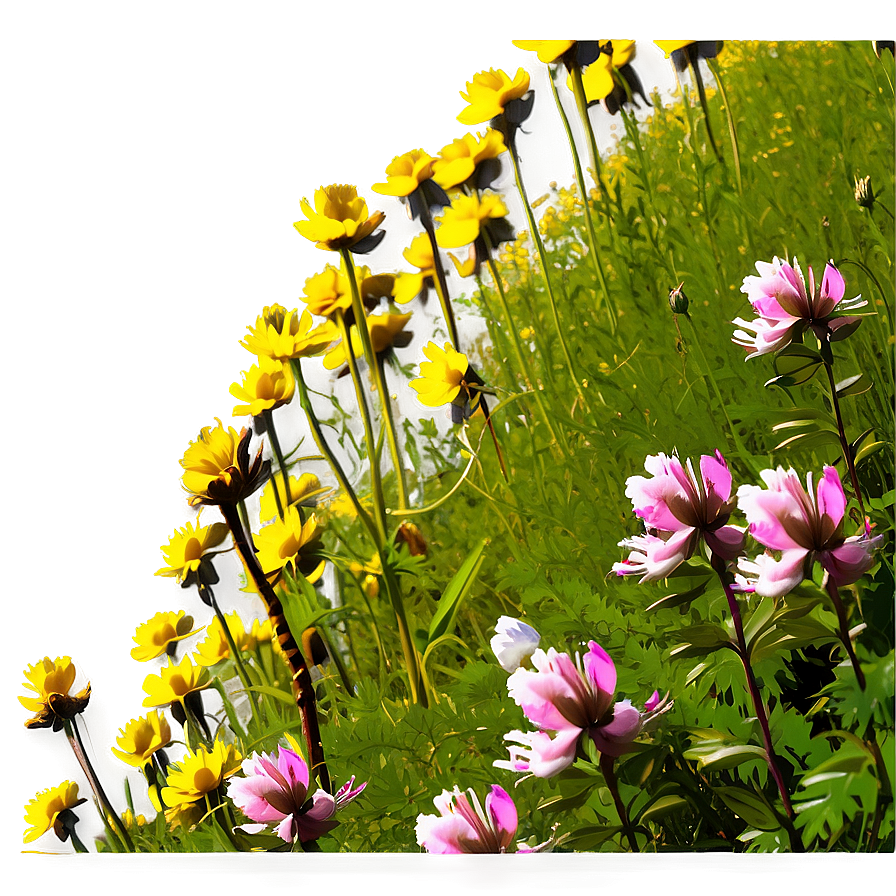 Alpine Wildflowers Panorama Png 06202024 PNG