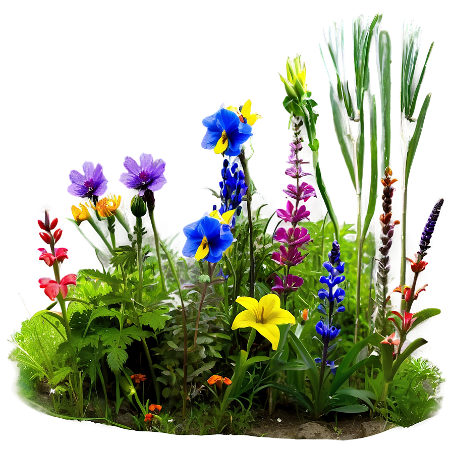 Alpine Wildflowers Panorama Png Rgd PNG