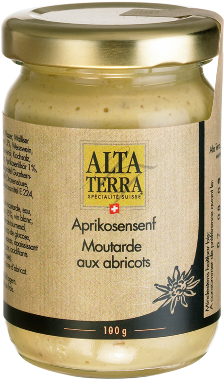 Alta Terra Apricot Mustard Jar PNG