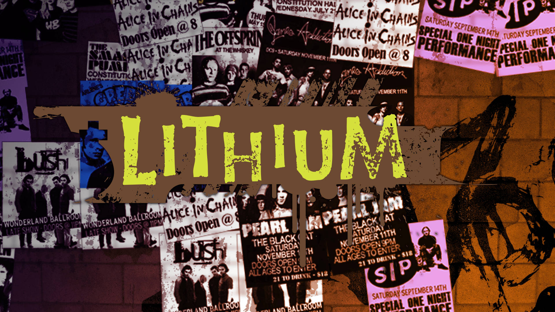 A Poster With The Word Lithium On It Wallpaper