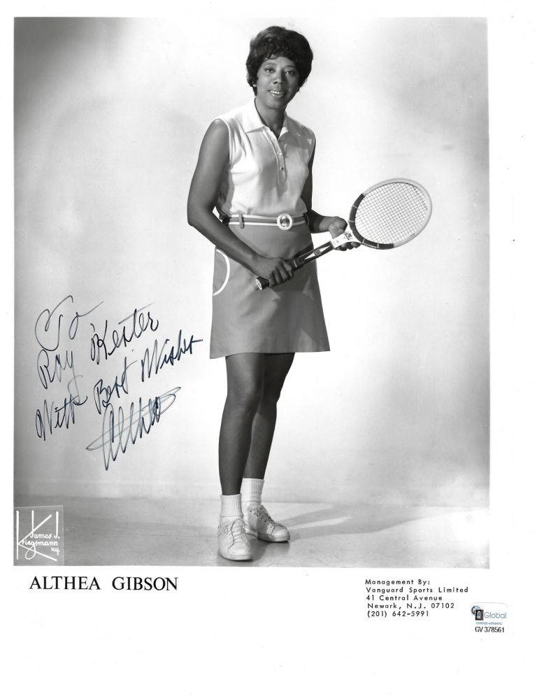 Althea Gibson Vintage Poster Tapet: Dybde og Overholdelse Wallpaper
