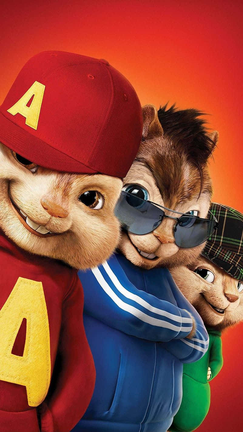 "Singing with the world-famous three chipmunks, Alvin, Simon and Theodore"