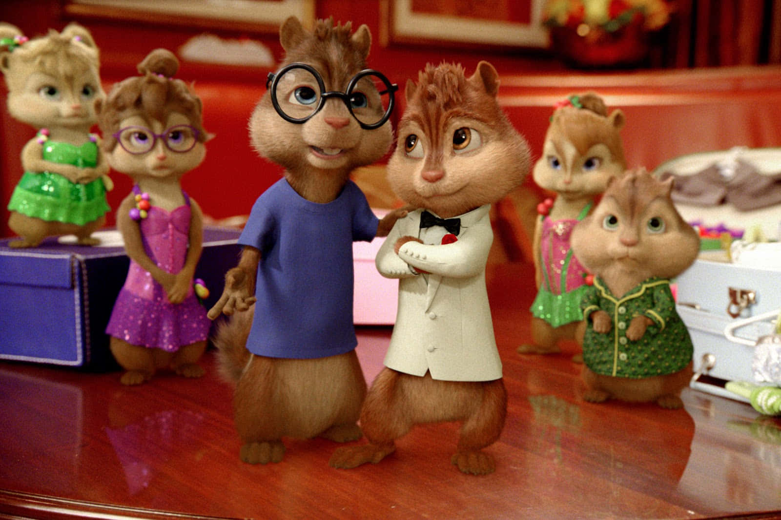 Enjoying a Movie Night with Alvin and the Chipmunks