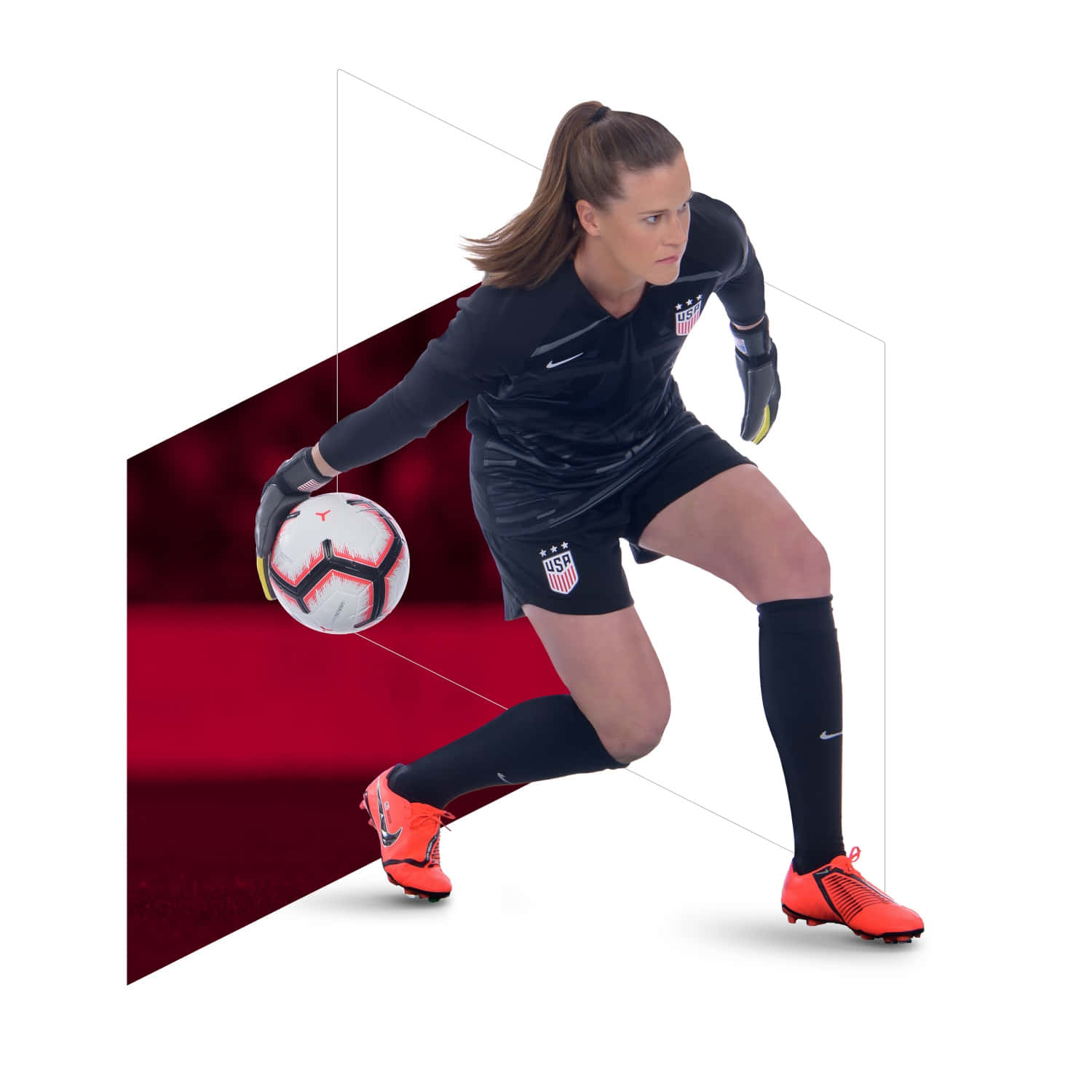 Alyssa Naeher In Action During A Soccer Match Wallpaper