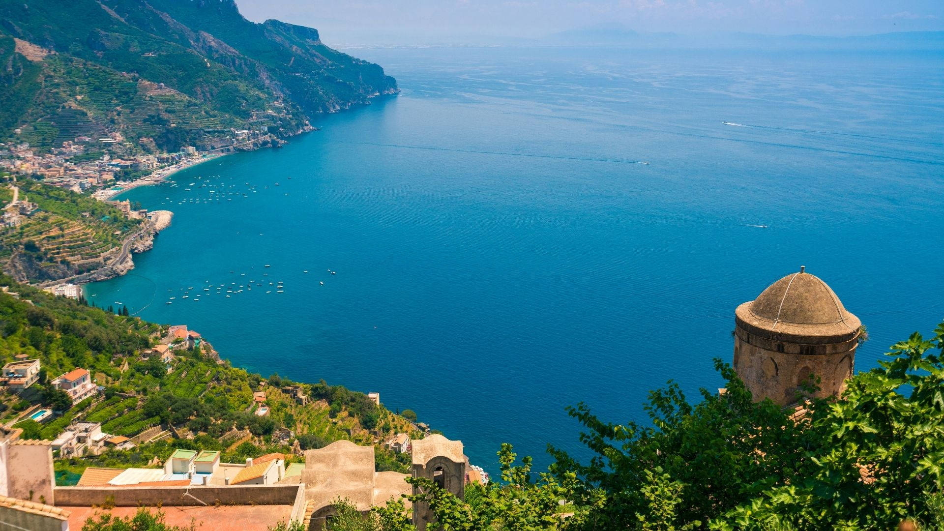 Amalfi Coast View From Ravello Wallpaper