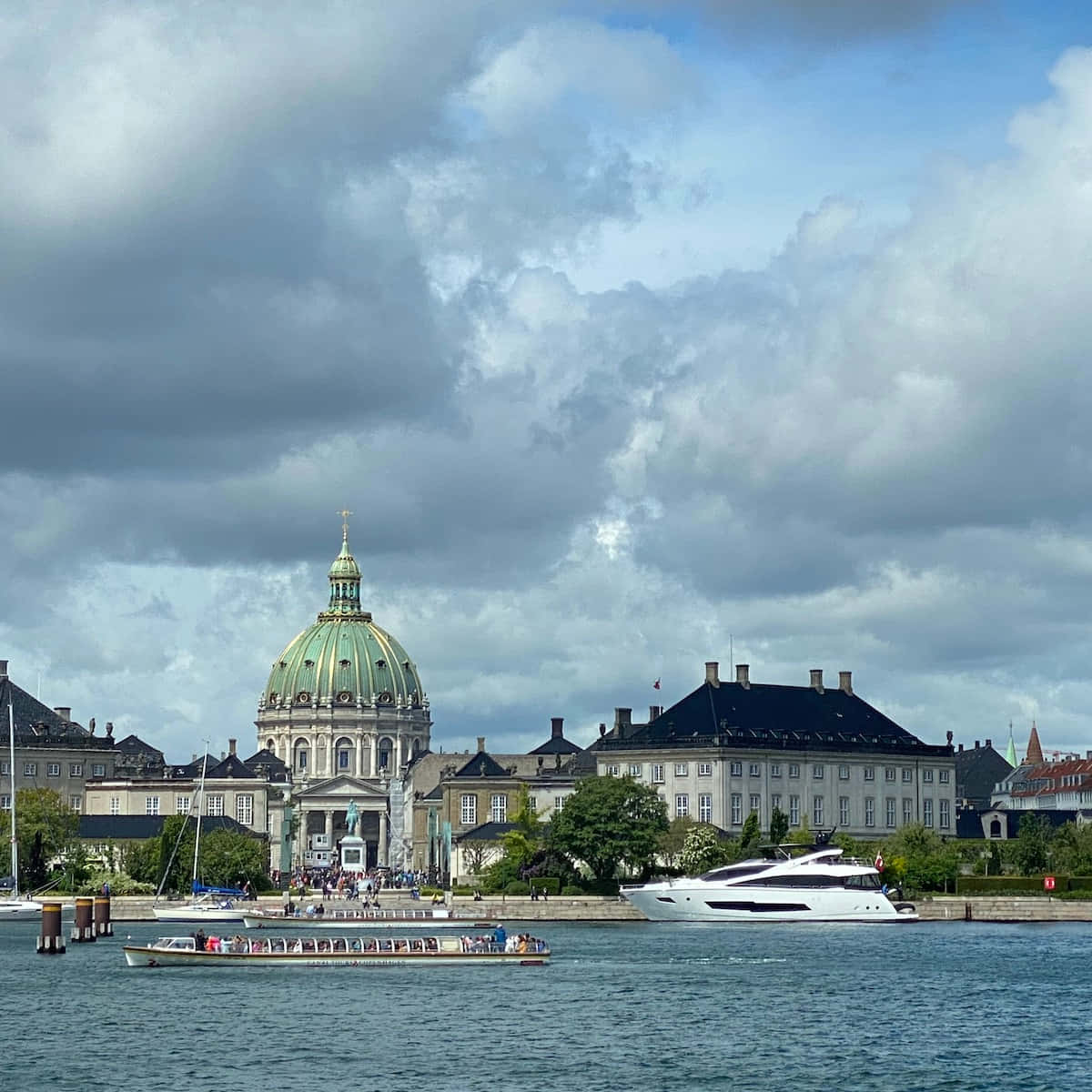 Download Amalienborg Palace From A Distance Wallpaper | Wallpapers.com