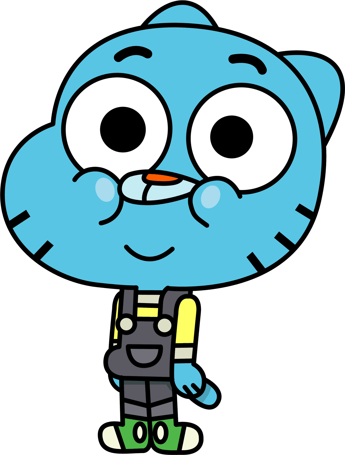 Amazed Animated Character Gumball Watterson.png PNG