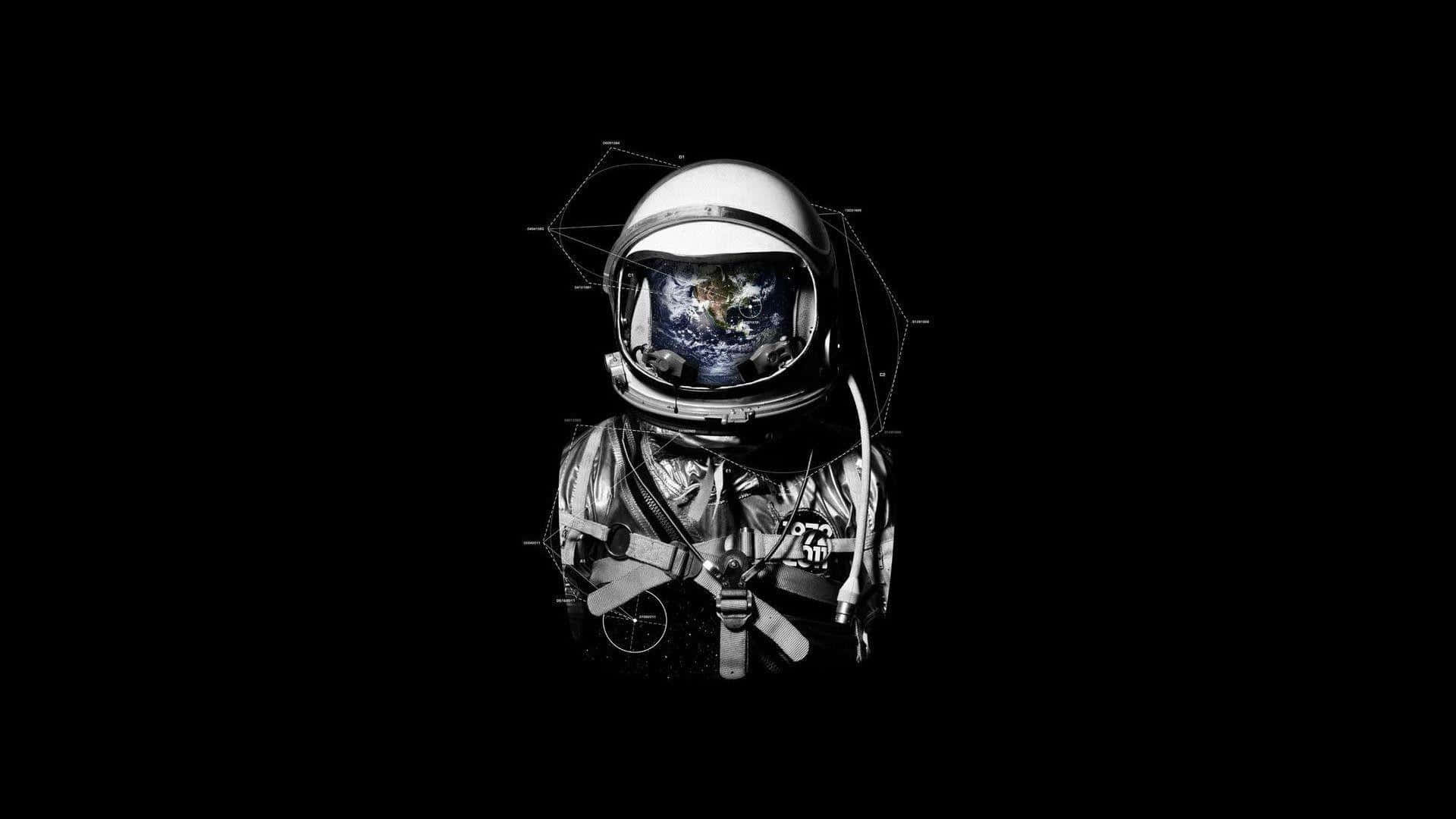 Enastronaut Utforskar Universum (this Would Be A Great Wallpaper For Anyone Interested In Space And Exploration.) Wallpaper