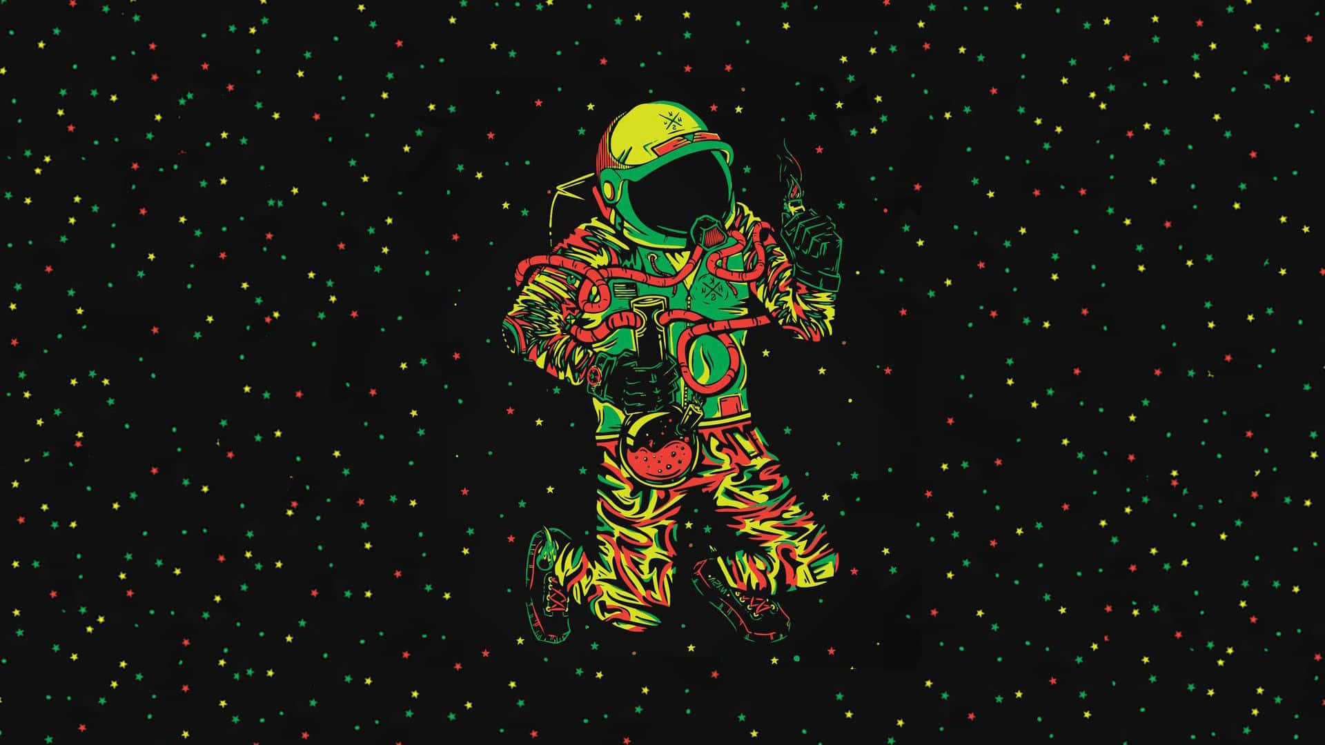 "An Amazing Astronaut Gazed Out Into the Vast Uncharted Space" Wallpaper