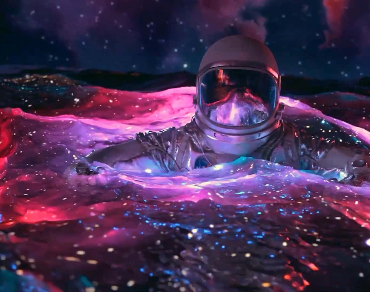 Bildvon Einem Unglaublichen Astronauten Im Weltraum Schwebend. Wallpaper