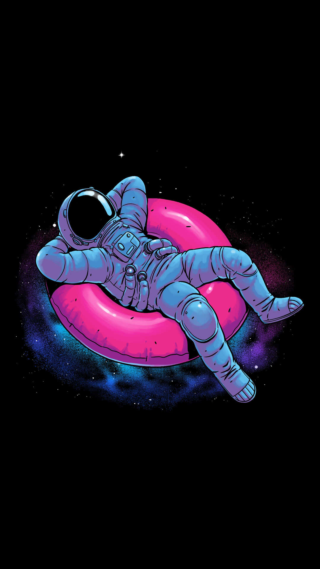 Unvaliente Astronauta Enfrentando El Espacio Exterior. Fondo de pantalla