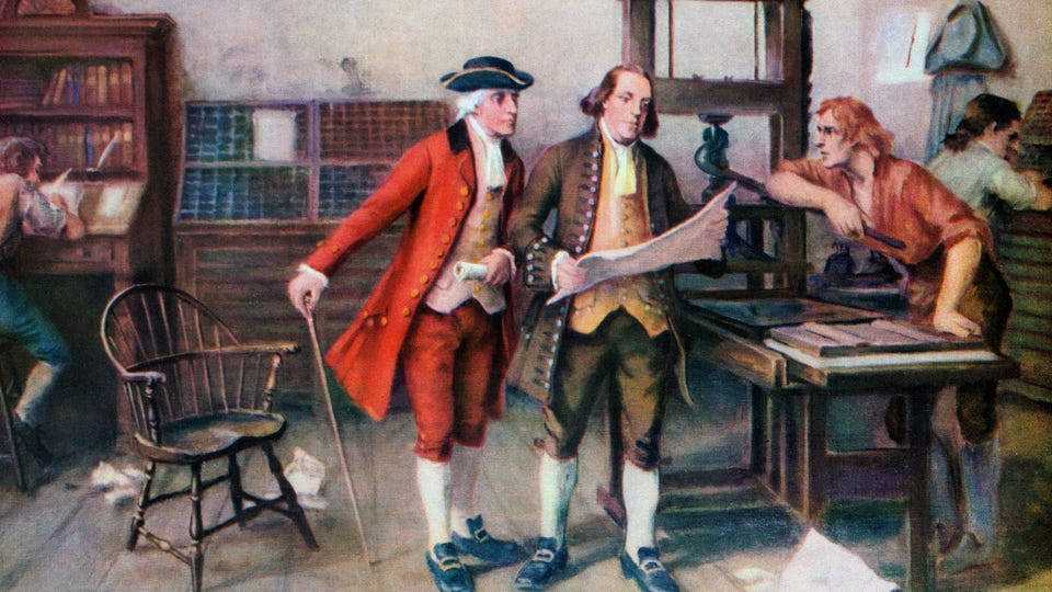 Amazing Benjamin Franklin Painting Wallpaper