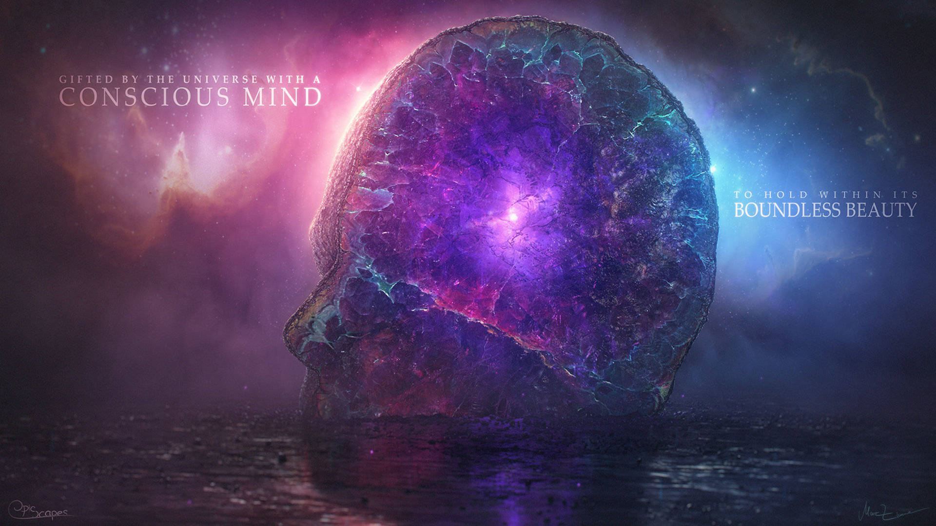 Empowering The Mind - Cerebral Illustration and Quote Wallpaper