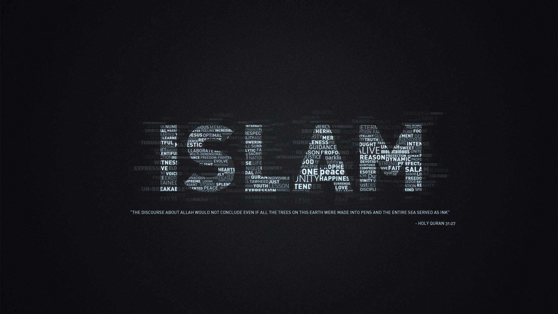 Fantastisk Islam Typografi Wallpaper