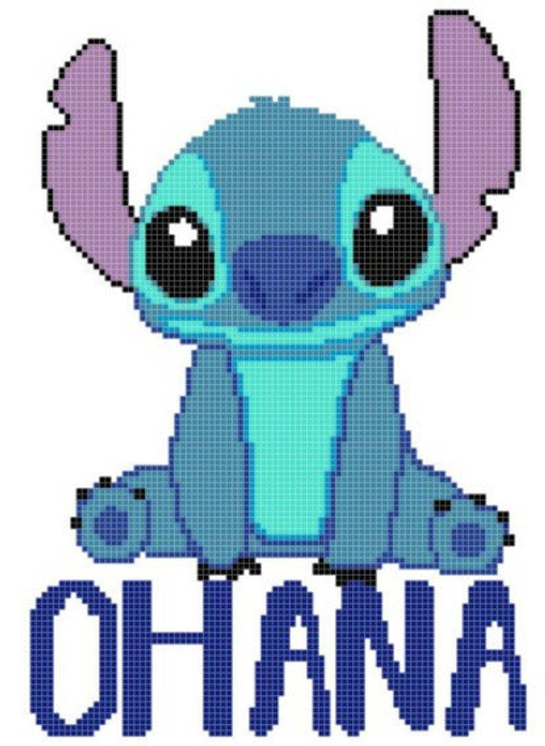 Download Amazing Pixel Art Stitch Ohana Wallpaper | Wallpapers.com