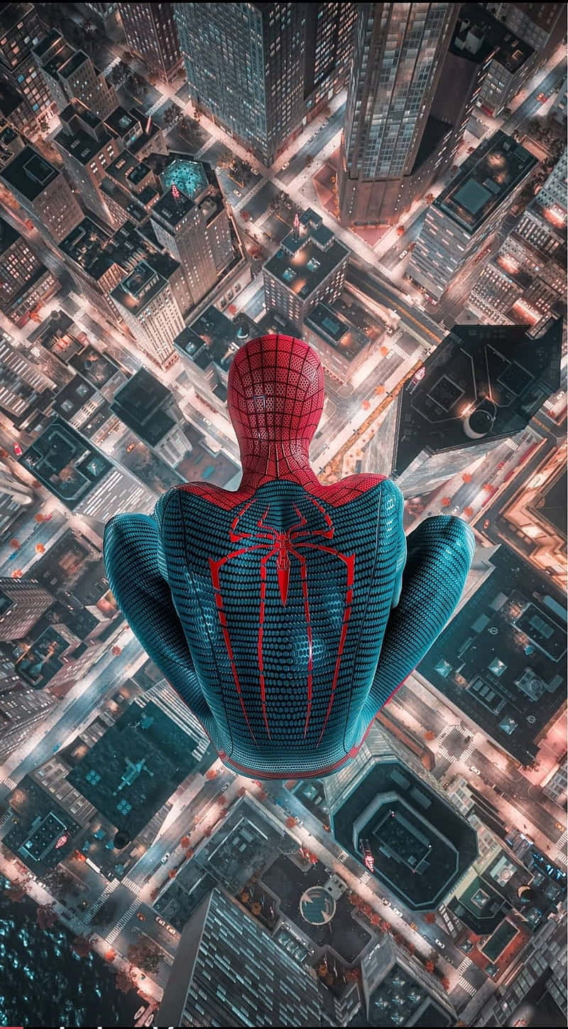 Dererstaunliche Spider-man Hebt Die Funktionen Von Iphones Hervor. Wallpaper