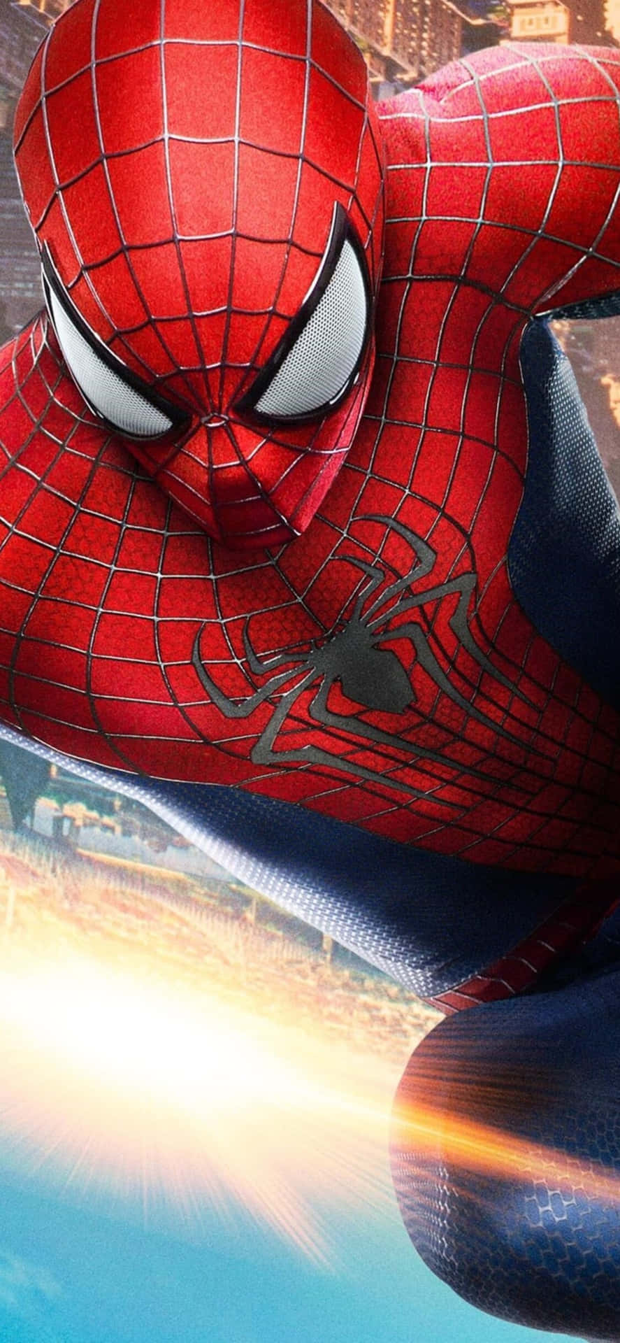 Klar til at svinge gennem byen med den fantastiske Spider Man på din nye iPhone! Wallpaper