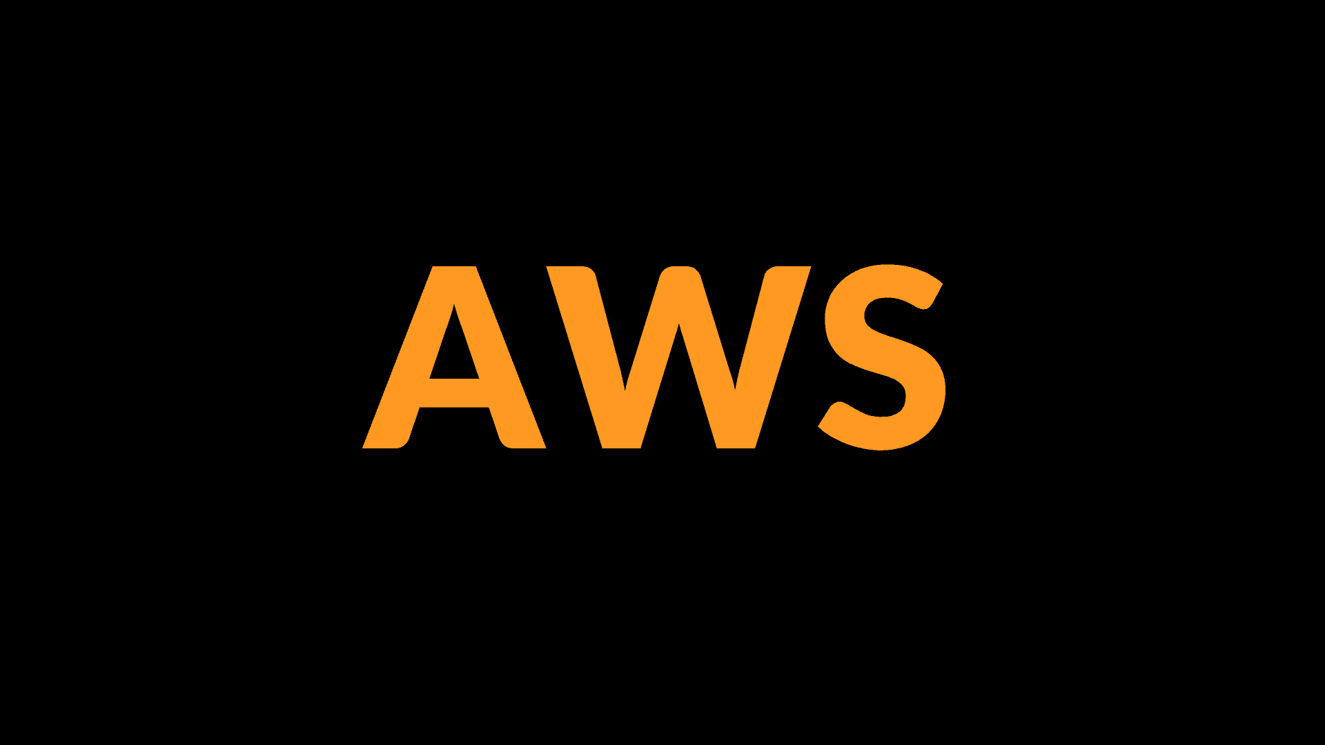 Aws Logo On A Black Background