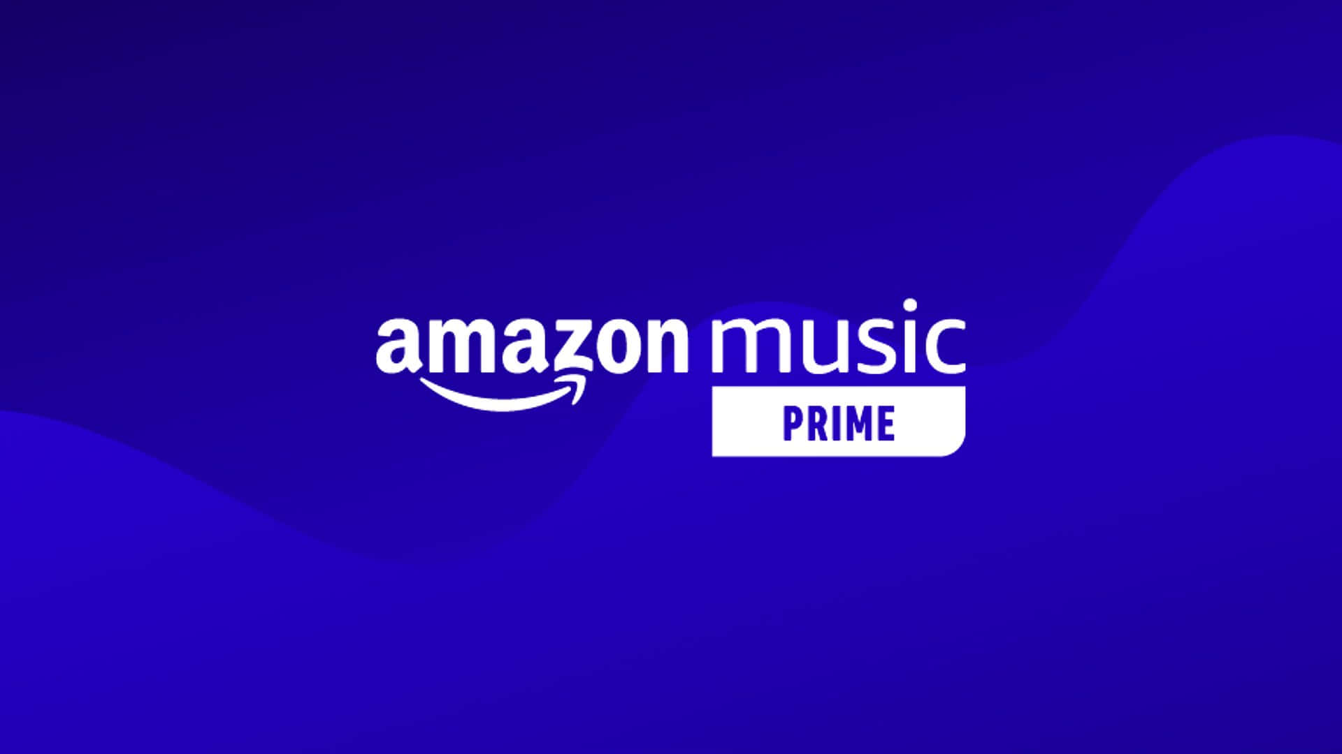 Amazonmusic Prime-logotyp På En Blå Bakgrund