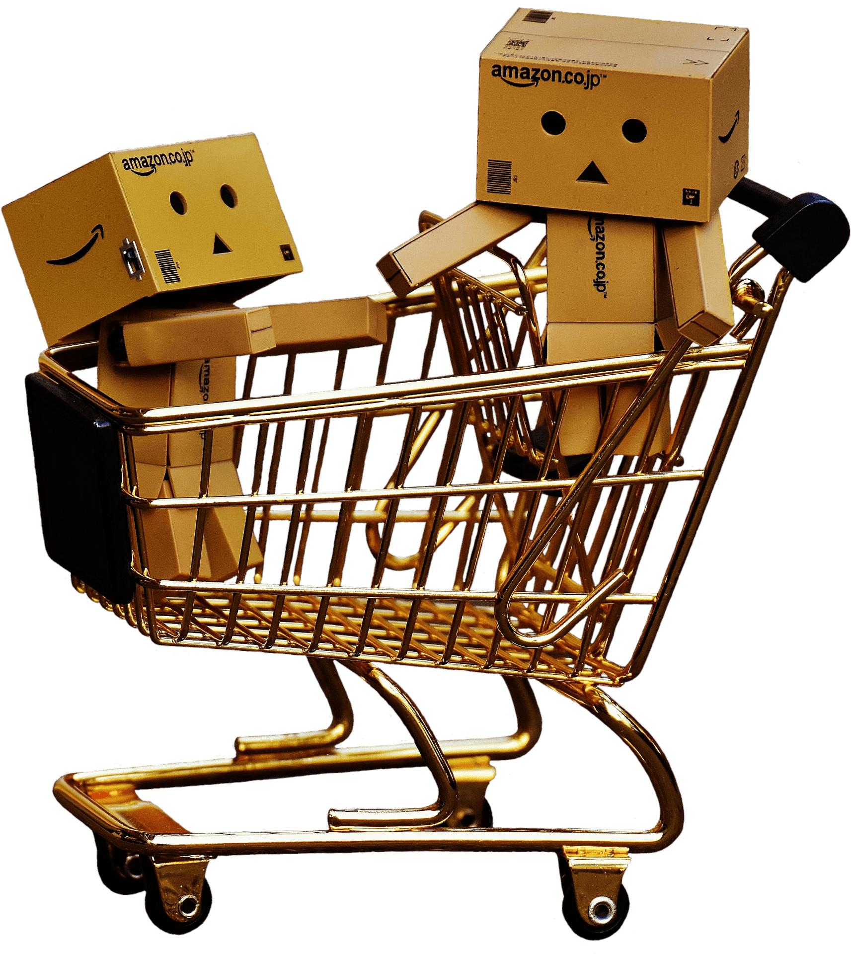 Amazon Box Characters Shopping Cart PNG