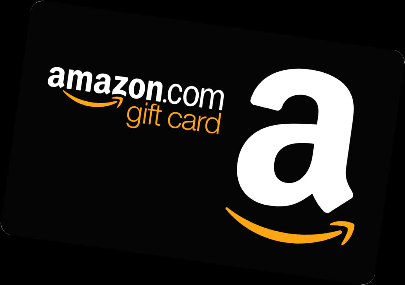 Amazon Gift Card Black Design PNG