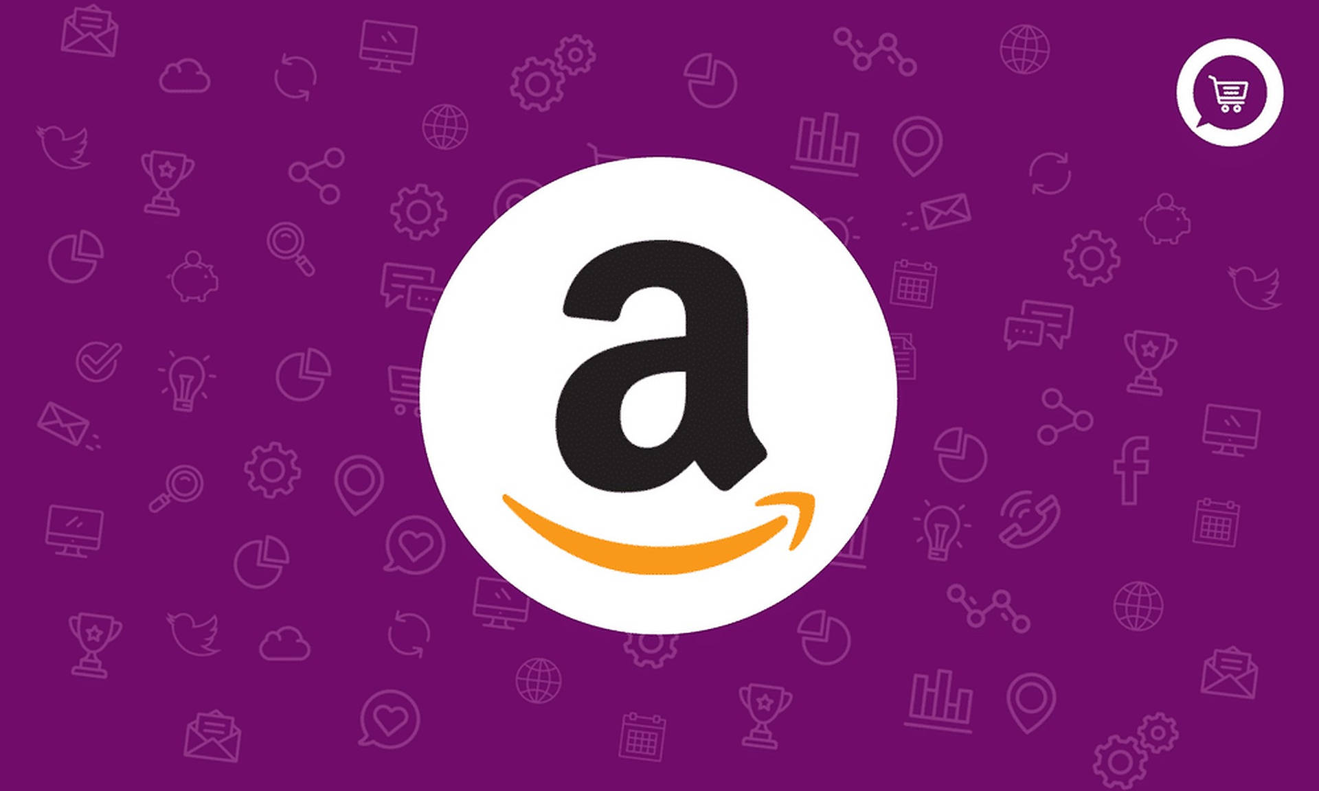 Amazon Logo And Icons Wallpaper
