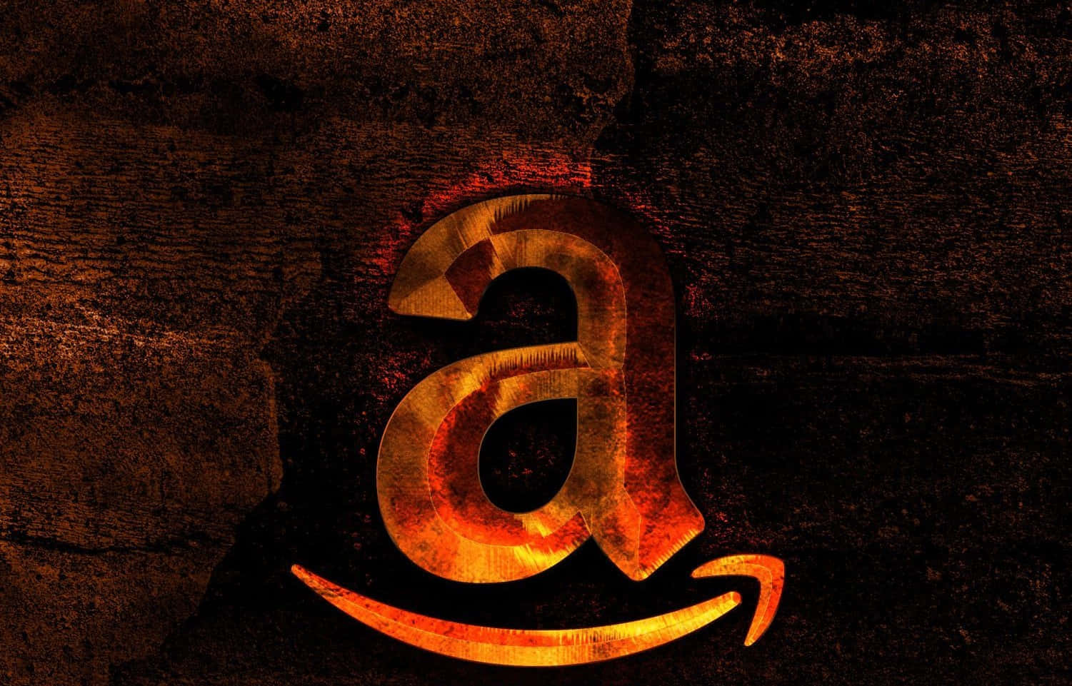 Amazon Logo On A Dark Background