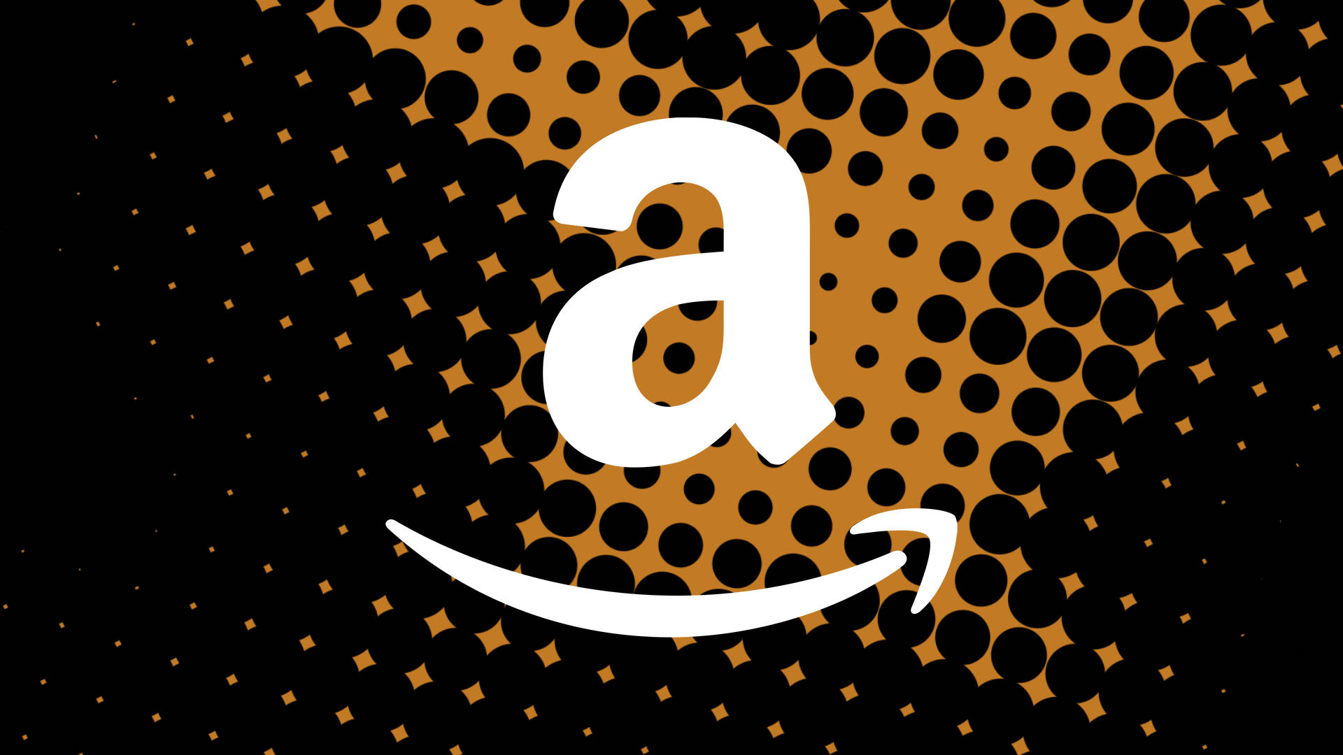 Amazon Prime Orange Black Dots Wallpaper