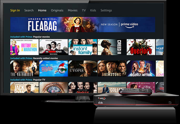 Amazon Prime Video Interfaceon T V PNG