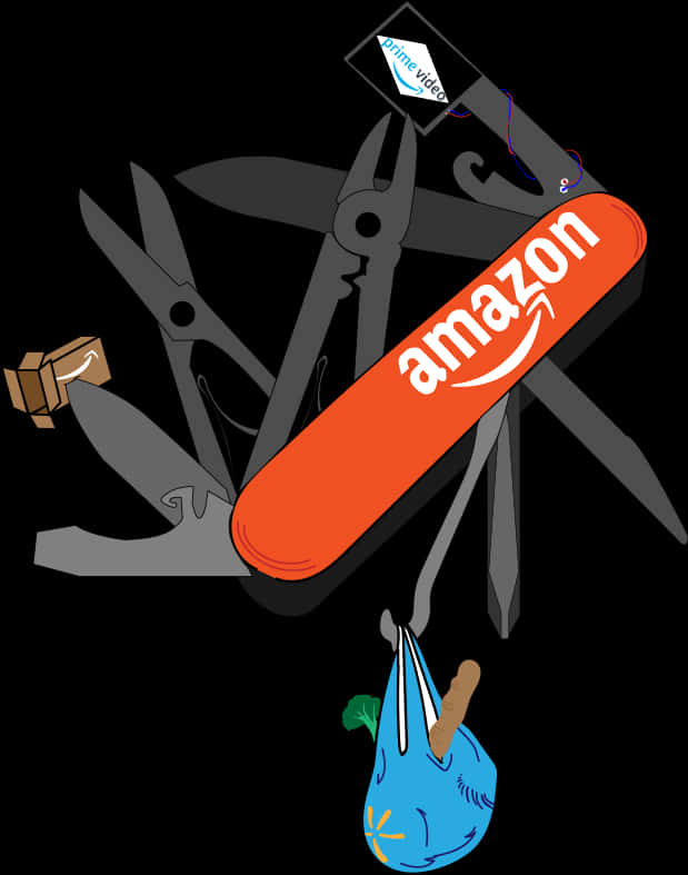 Amazon Services Swiss Army Knife Illustration PNG