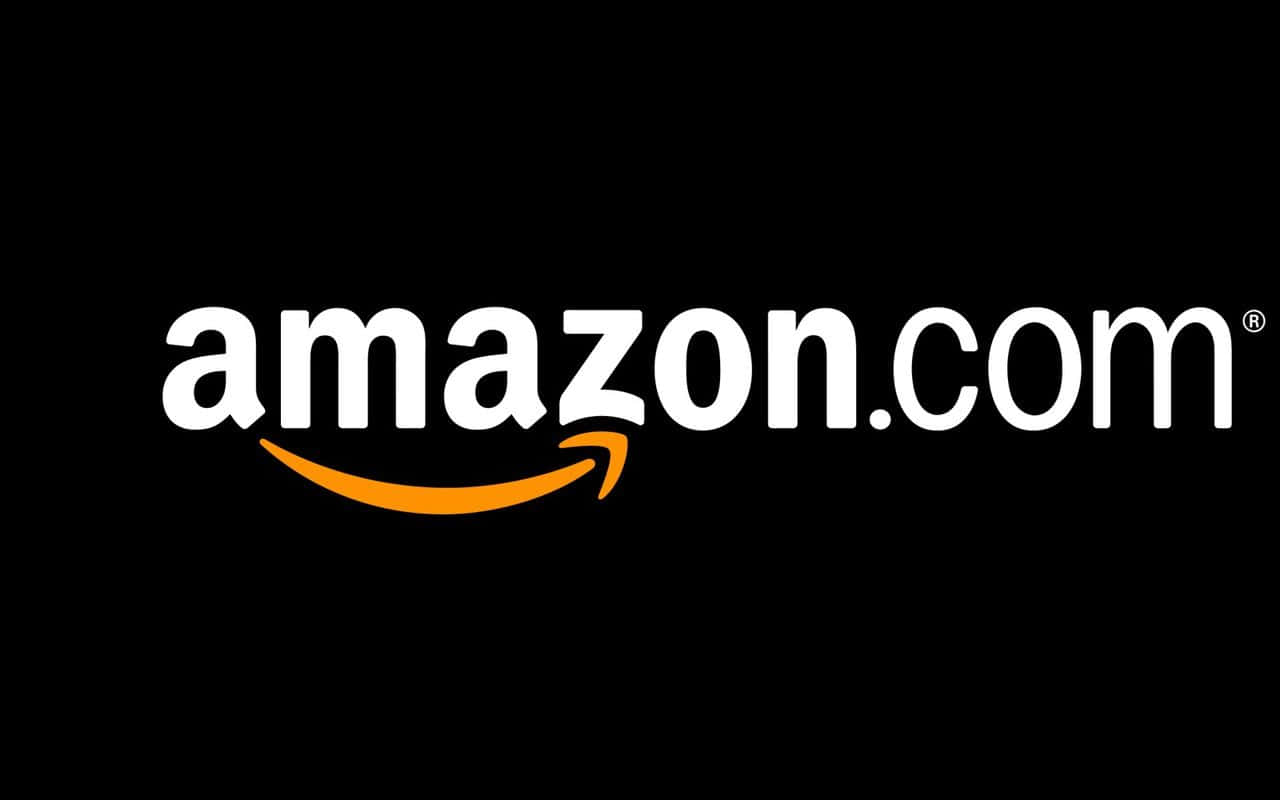 Amazon UK logo i sort og hvid Wallpaper
