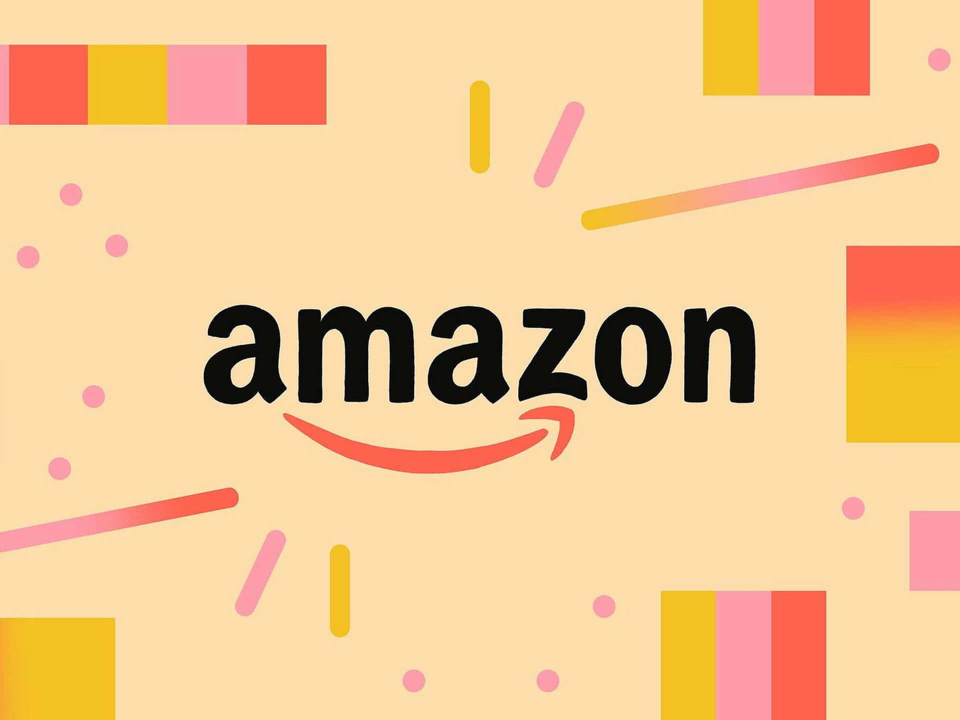 Download Amazon Uk Logo In Colorful Backdrop Wallpaper 
