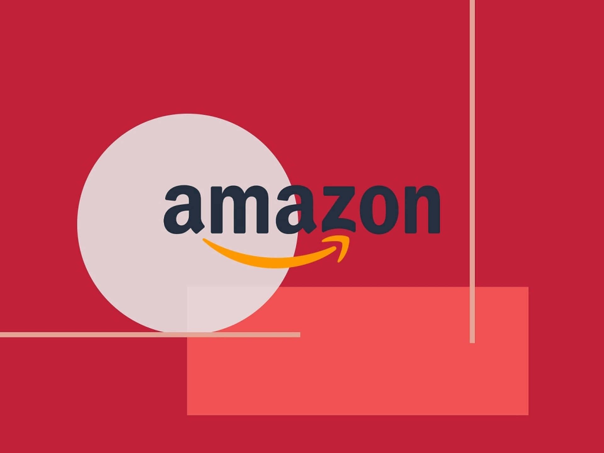Amazon Uk Logo In Red Backdrop Wallpaper