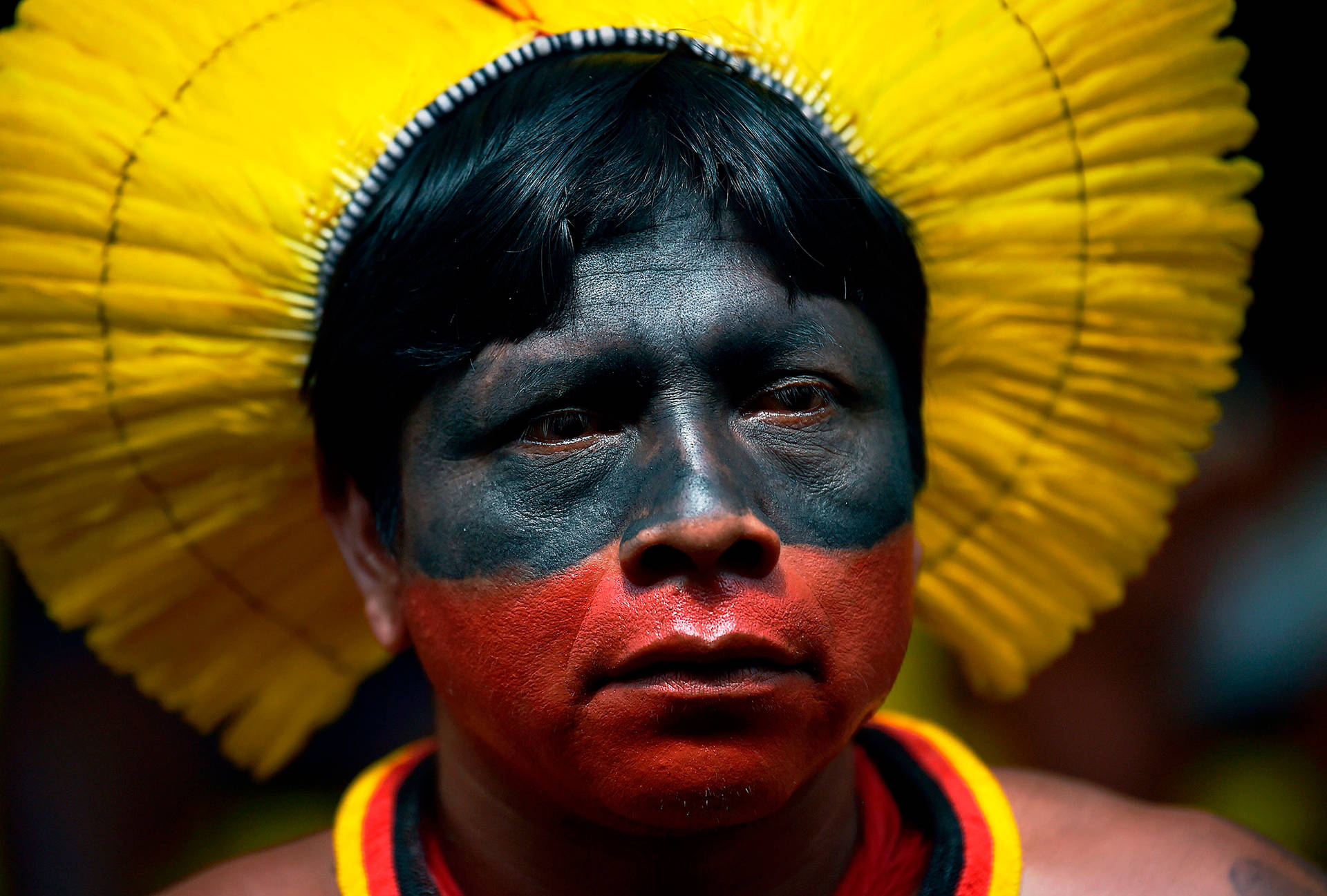 Amazonas indfødte stammefører. Wallpaper