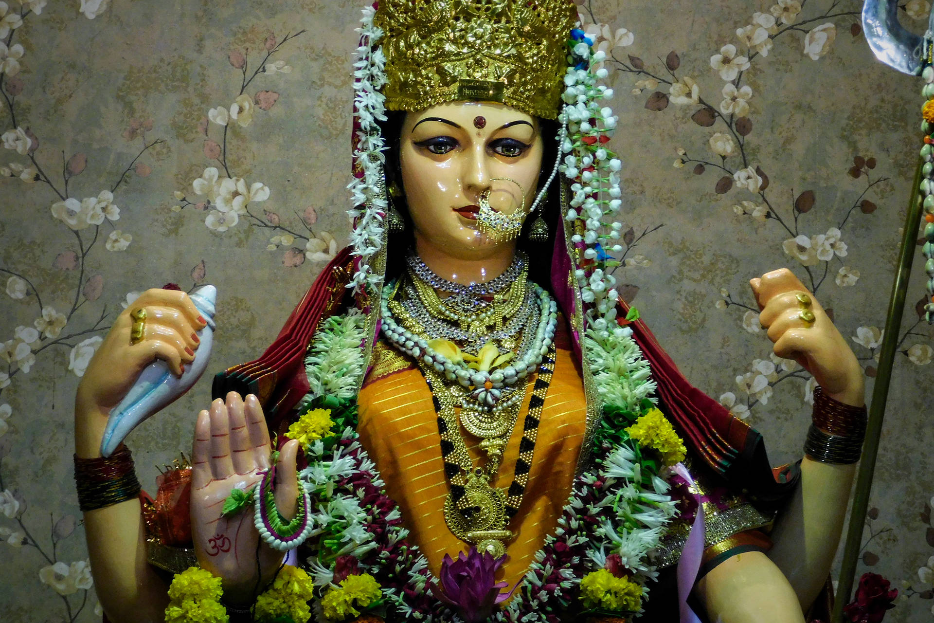 Download Ambe Maa Goddess Navratri Wallpaper 