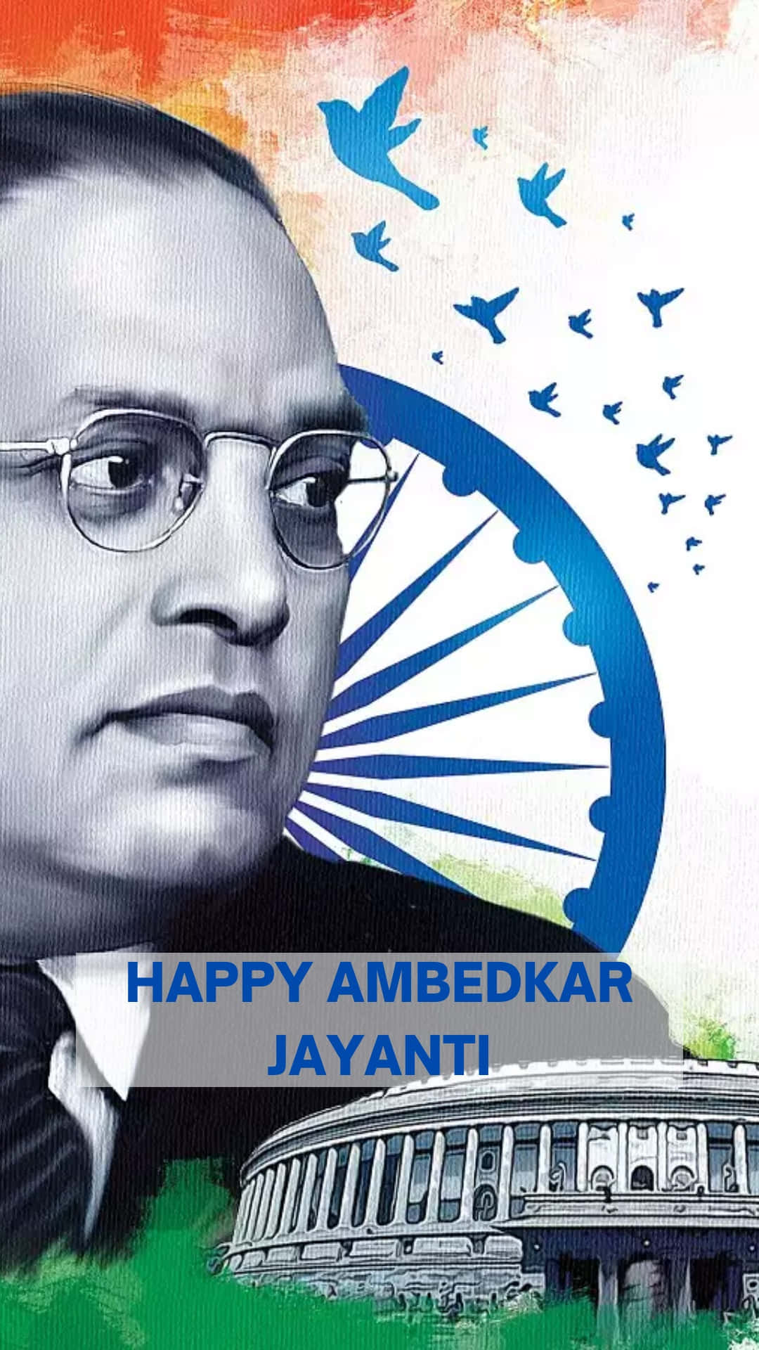 Caption: Inspirational Dr. B.R. Ambedkar Portrait