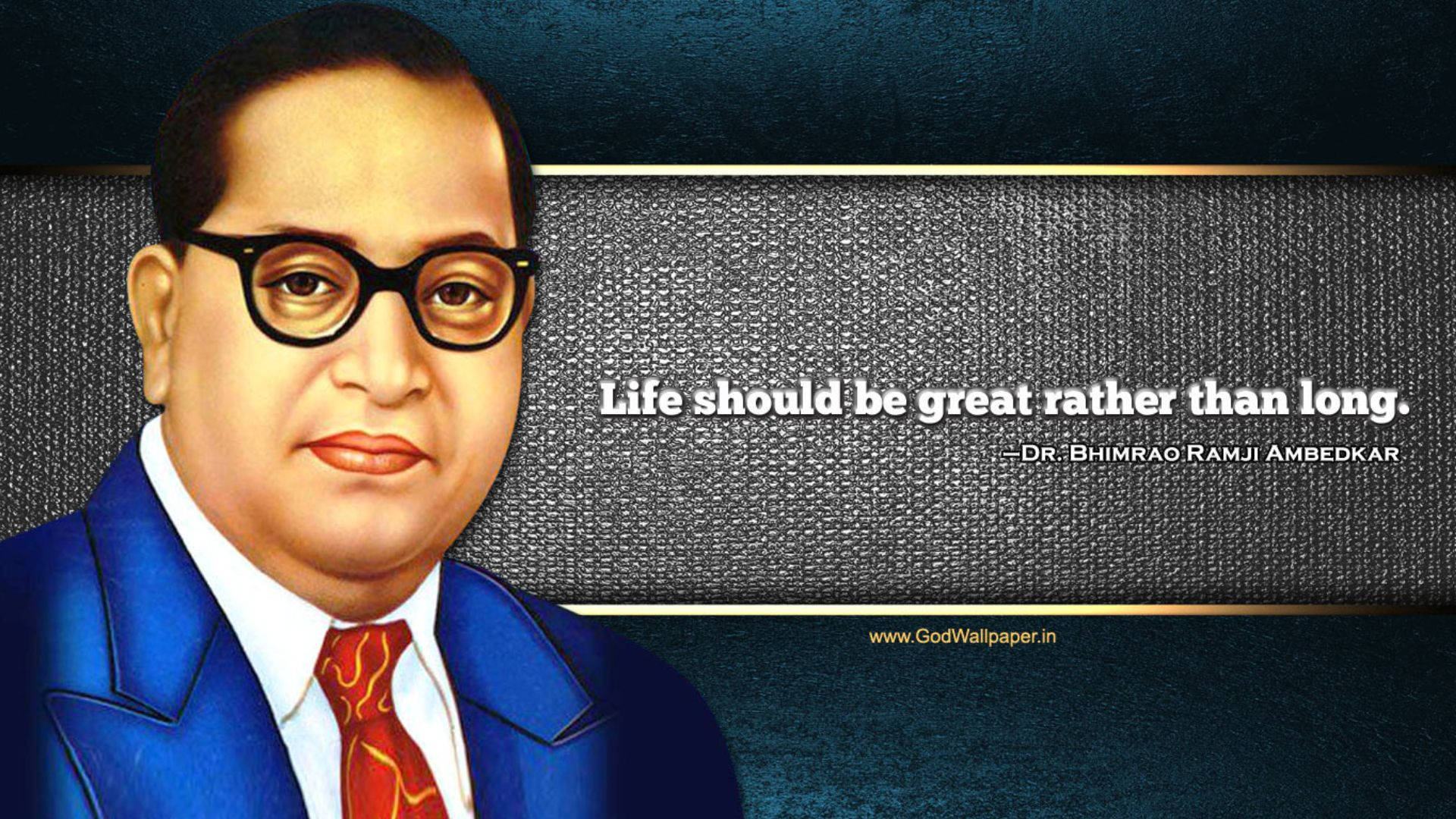 Ambedkar 4k Life Quote Wallpaper