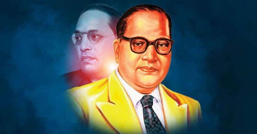 Sfondocon Statua Di Dr. B.r. Ambedkar