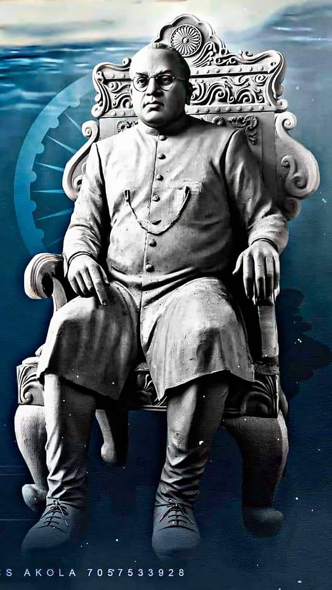 Ambedkar Digital Statue Wallpaper