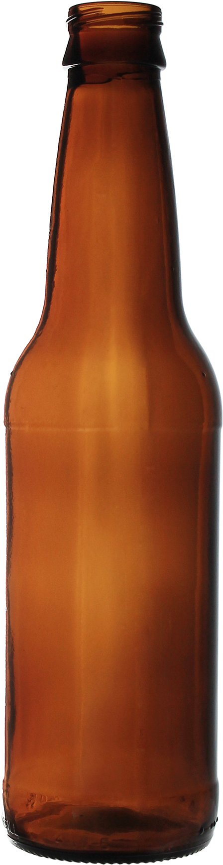 Amber Beer Bottle Isolated PNG