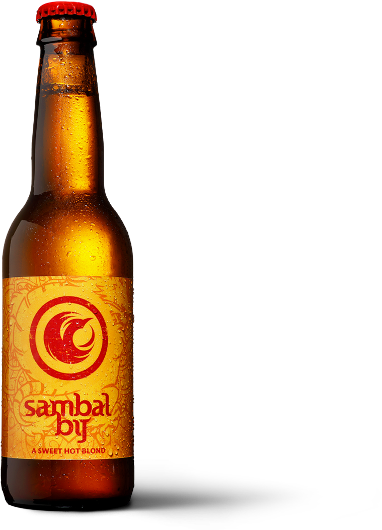 Amber Beer Bottle Sambal B J Blond Ale PNG