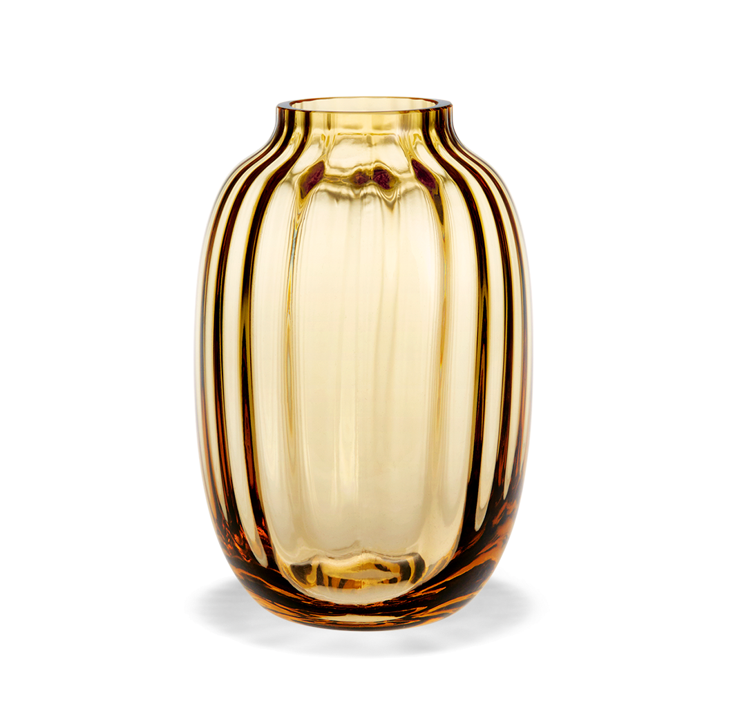 Amber Glass Vase Decorative PNG