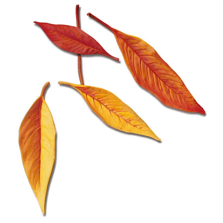 Amber Leaves Fall Png Ago PNG