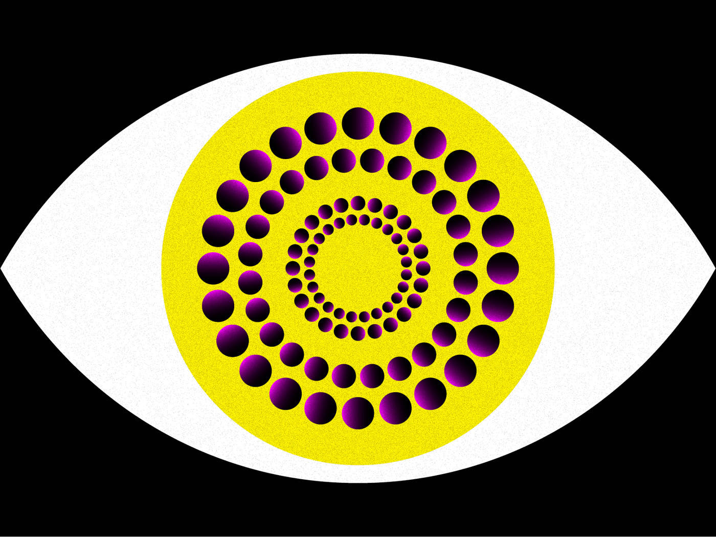 Ambiguøst øje med gul pupil Wallpaper