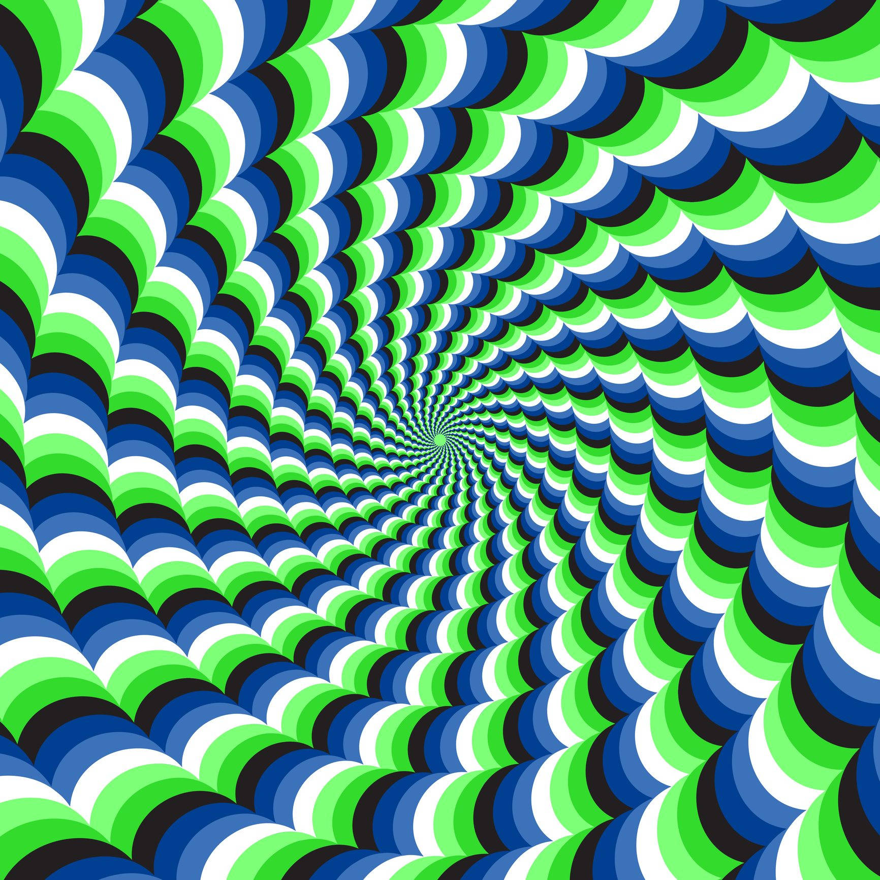 Ambiguous Spinning Blue And Green Vortex Wallpaper