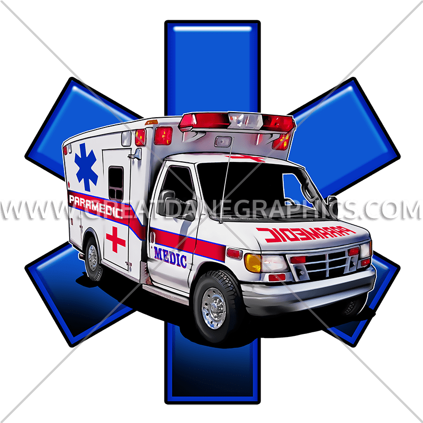 Ambulanceand Starof Life Graphic PNG